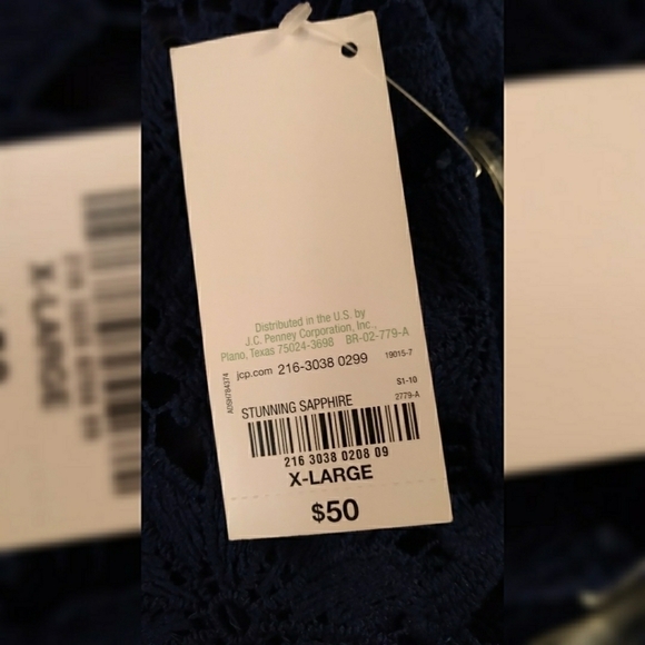 Decree tank style navy crochet lined dress XL NWT - Picture 8 of 13